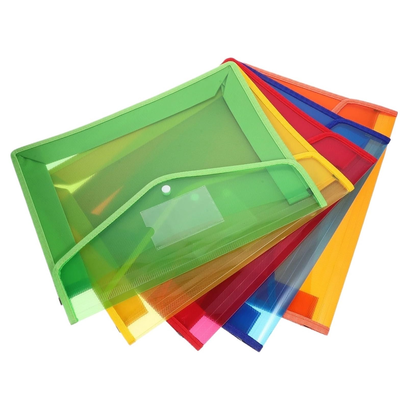 Plastikowe teczki na dokumenty A4 Przezroczysty zatrzaskowy organizer w stylu koperty 5 sztuk do szkolnego biura(3set)
