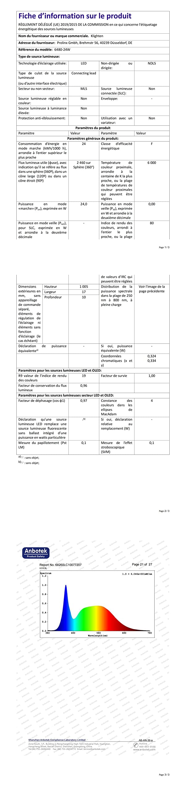 Klighten Lampe pour Miroir LED Salle de Bains IP44 24W 1560LM Lampe Miroir Applique Murale Intérieure Moderne Luminaire Salle de Bain Blanc Neutre 5500K 100CM