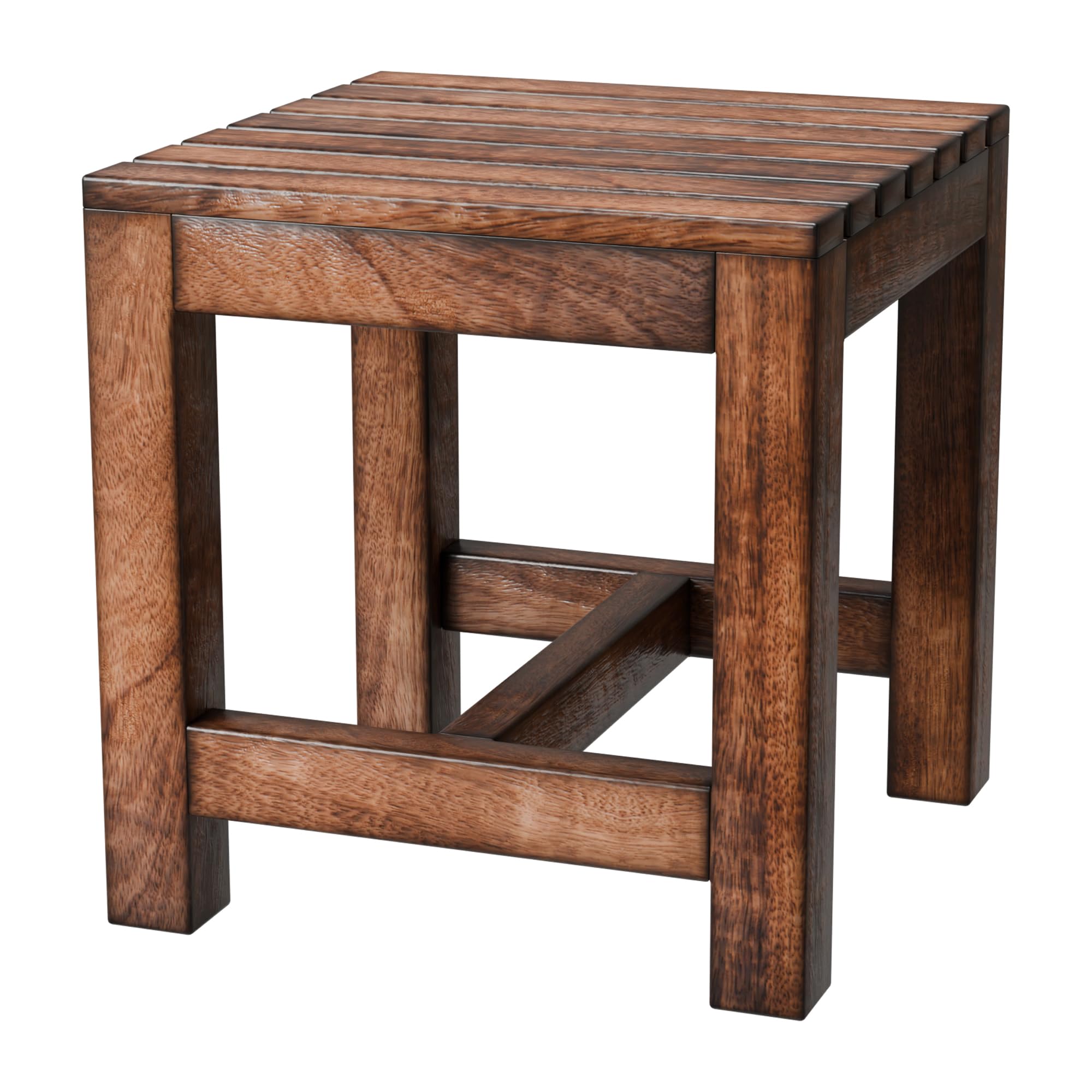Solid Mango Wood Square Stool for Adults & Kids | Multi-Purpose Short Chair for Office, Bedroom & Living Room | Foot Rest & Vanity Seat-image-30