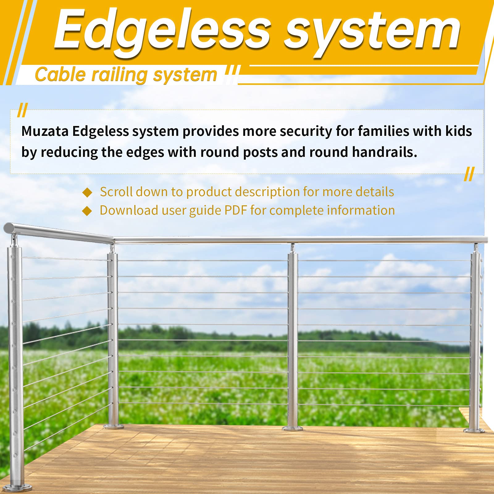 Muzata 45KN Upgraded Custom Hydraulic Hand Crimper Tool for 1/8" Stainless Steel Cable Railing Kit Hardware Wire Rope Swaging 2Pair Dies with Wire Cable Cutter CK12 CR09, CT1