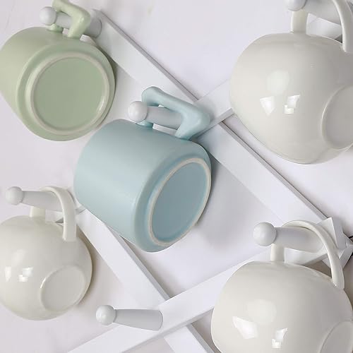 Miniatura 6 de Dseap Percha de pared de acordeón Perchero de madera montado en la pared, percheros para gorras de béisbol, estante para tazas, 20 ganchos de