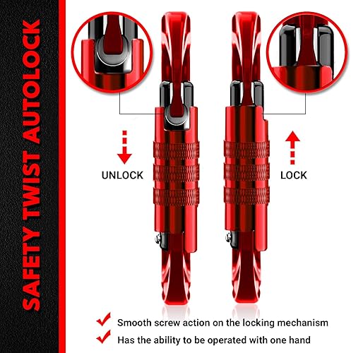 Miniatura 3 de 12kN (2697 lbs) Heavy Duty Carabiner Clips, for Securing Pets, Outdoor, Camping, Hiking, Hammock, Dog Leash Harness, Keychains