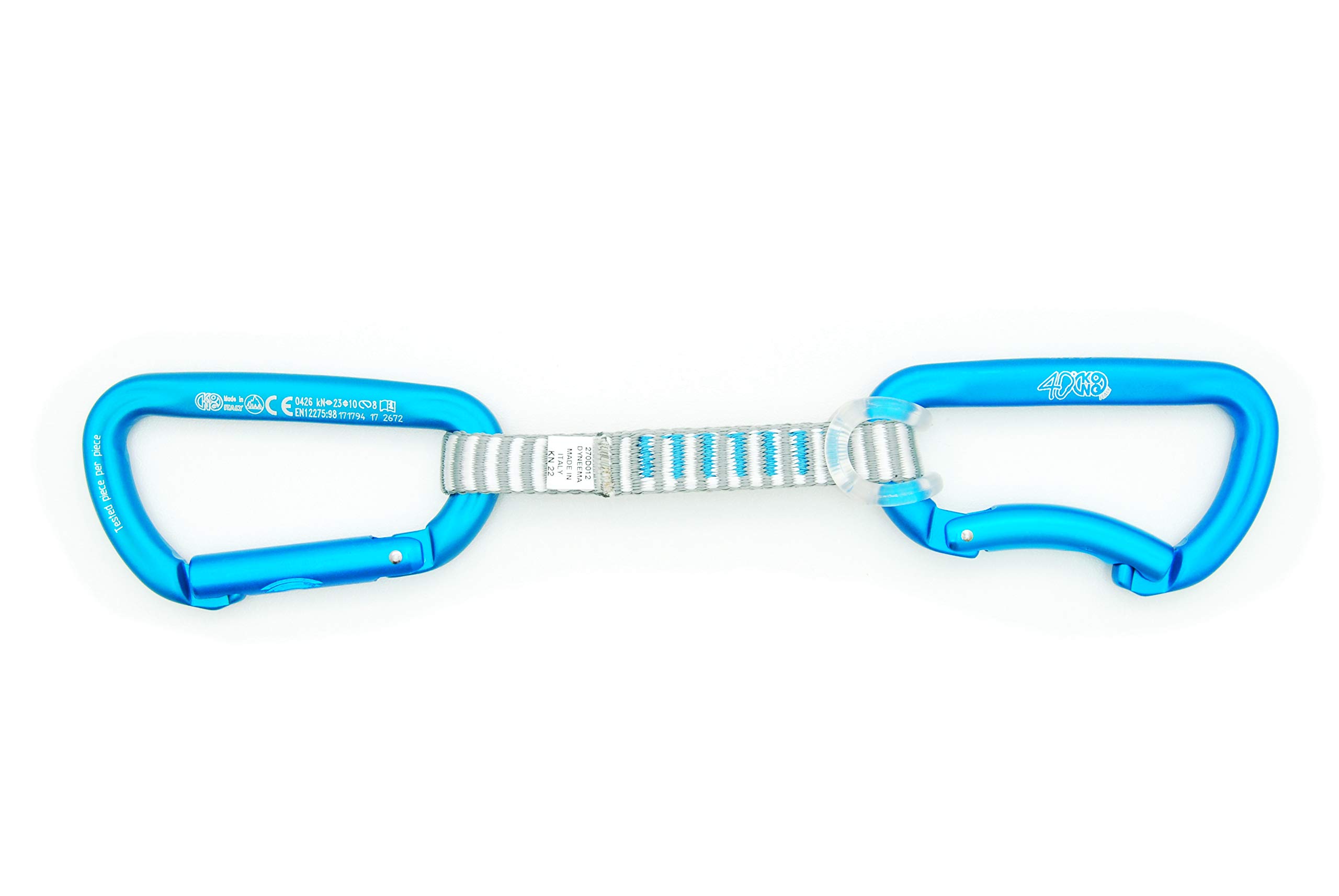 Kong Trapper Anniversary, Set 5 Rinvii da Arrampicata in Alluminio, Moschettoni Keylock, Multicolore, 115g, per Falesia e Palestra, Made in Italy, EN 12275