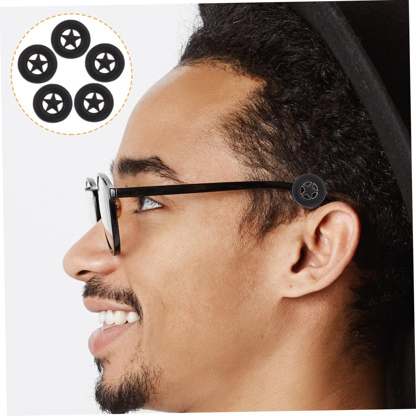 FOMIYES 20 Pairs Anti-Slip Ring for Glasses Frame Hooks Eyeglass Ear Cushions Glasses Grips for Behind The Ear Glasses Cushions Eyeglasses Grip Eyeglasses Ear Holders Non-Slip