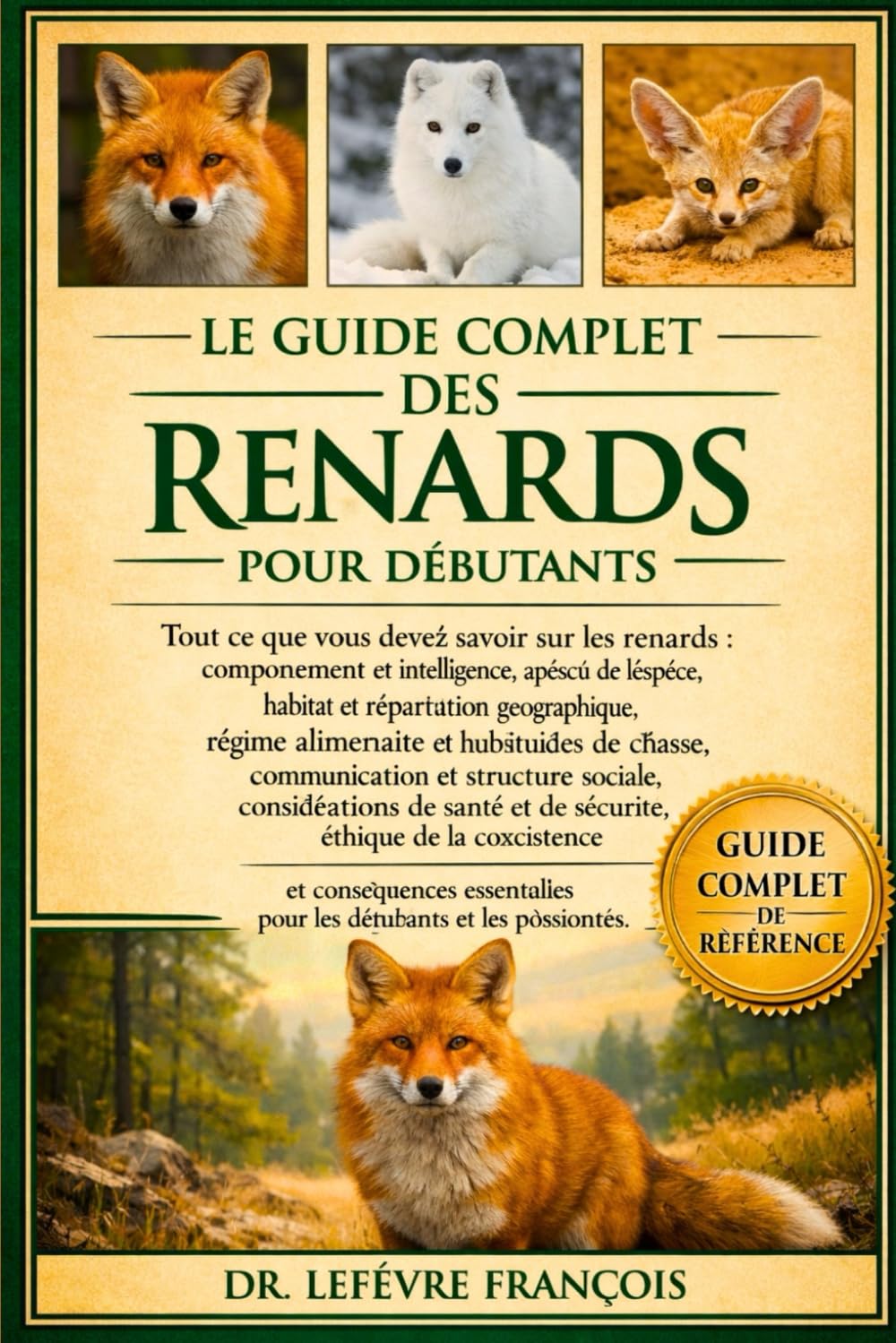 LE GUIDE COMPLET DES FOXES POUR DÉBUTANTS: Tout ce que vous devez savoir sur les renards : comportement et intelligence, aperçu....coexistence et ... pour les débutants et les passionnés.