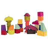 Elemenosqueeze – Baby Blocks – 26 Soft Sort & Stack Blocks With Alphabet – Architectural Building Blocks – Shapes&comma; Letters & Animals – 6&plus; Months