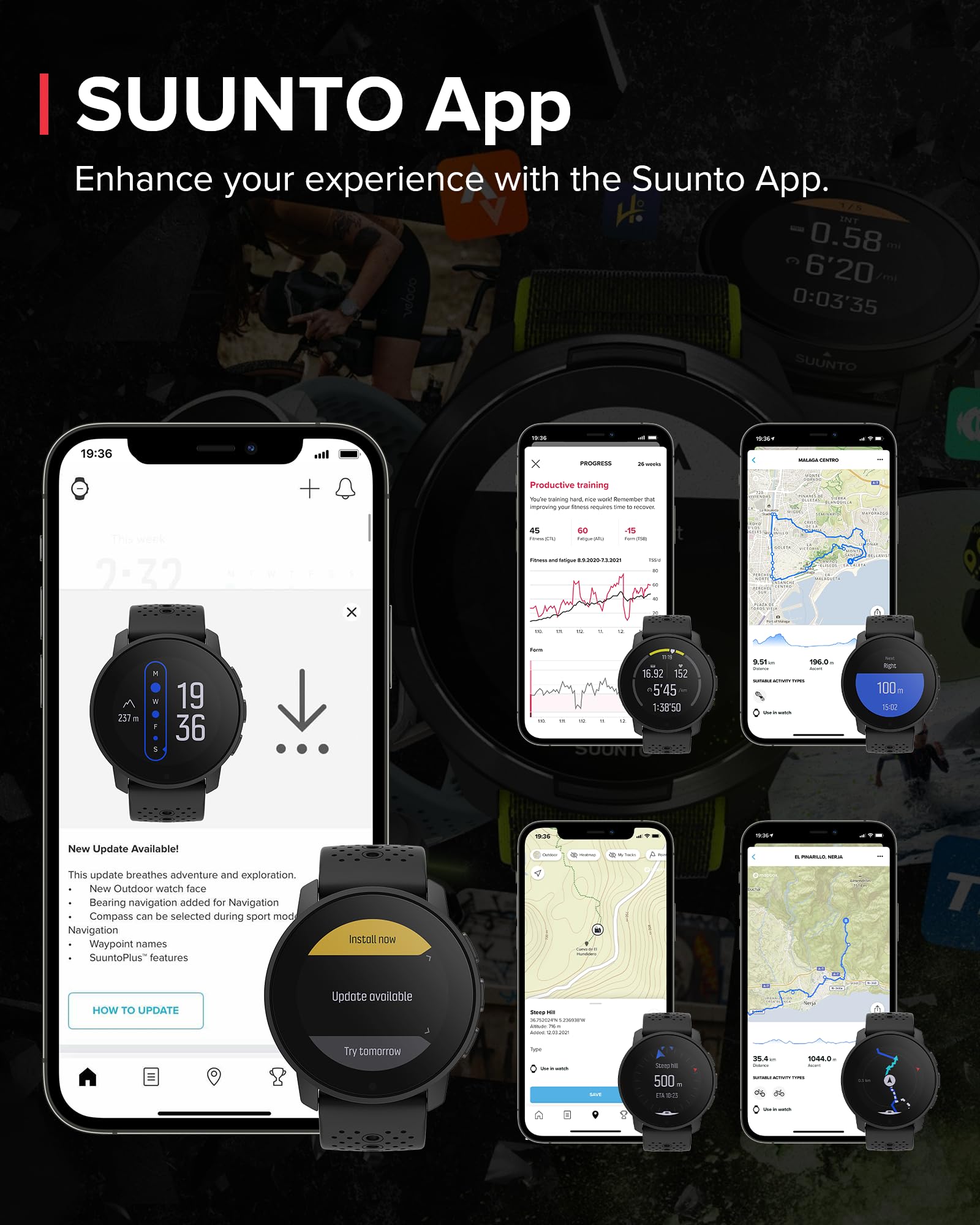 Suunto 9 Peak Reloj deportivo GPS con batería de larga duración y medición de frecuencia cardiaca en la muñeca