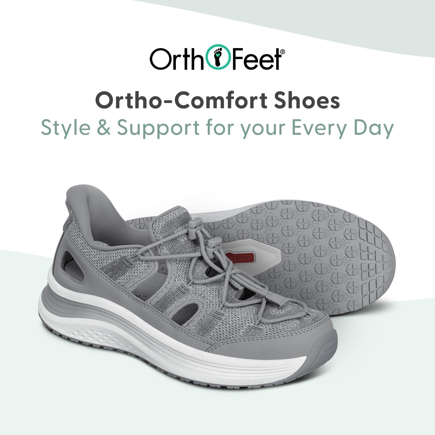 Orthofeet Women's Orthopedic Venus Hands-Free Closed Toe Sandals - Image 6