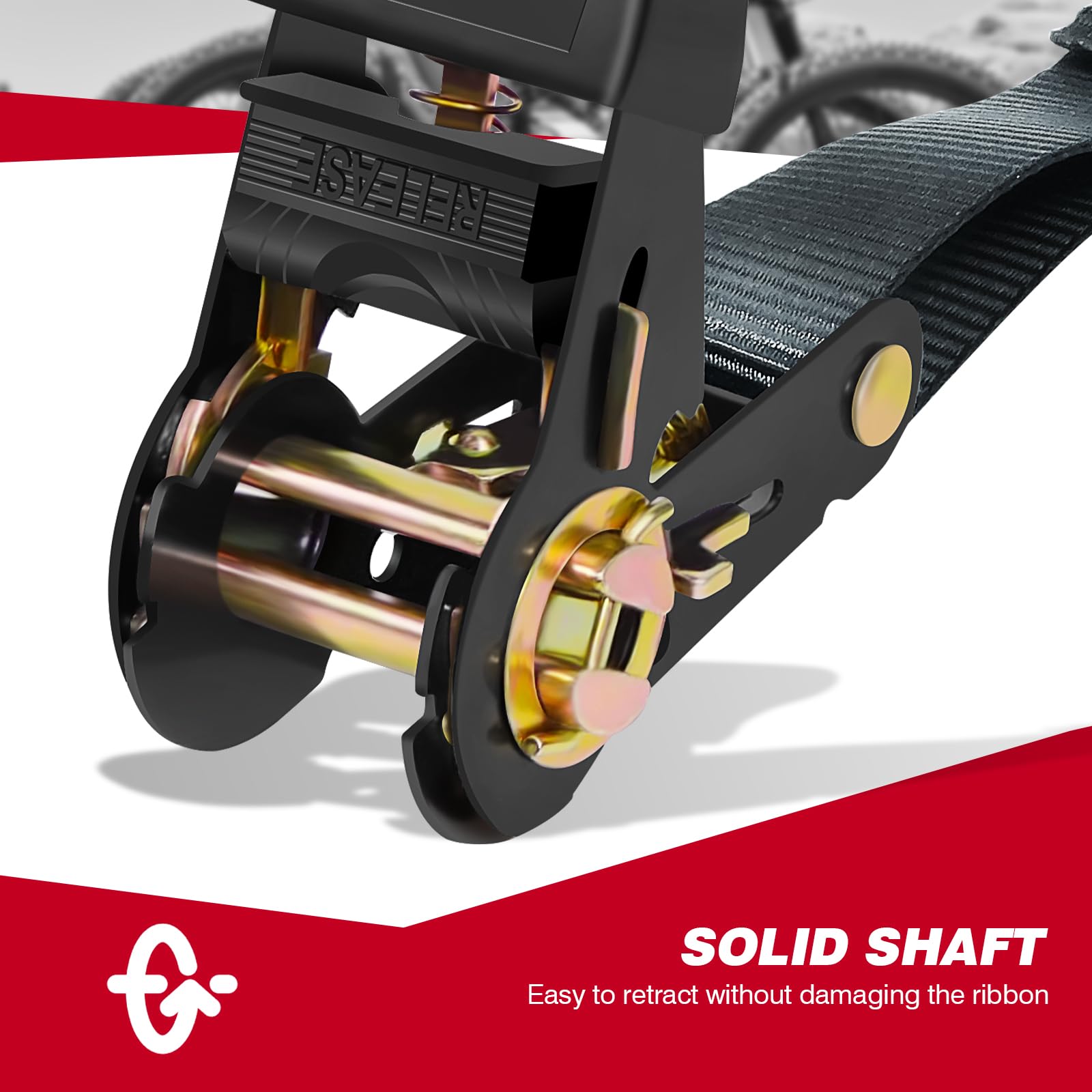 4pcs 800kg 5m Ratchet Tie Down Straps With J-Hooks, Tension