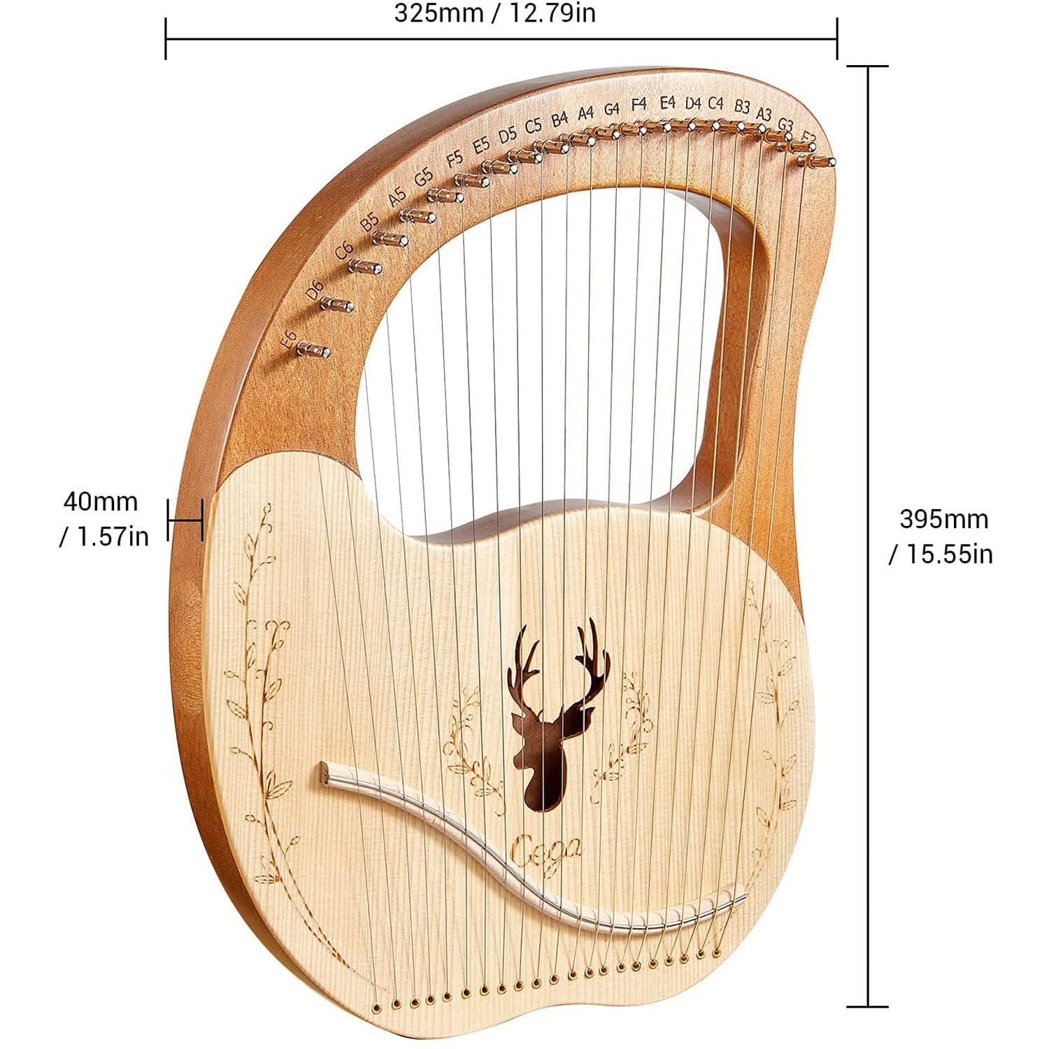 Arpa A Lira 21 Corde, Strumento A Corde Portatile Con Chiave Di Sintonia Per Musica/Bambini/Adulti/Principianti/Professionisti/Regalo