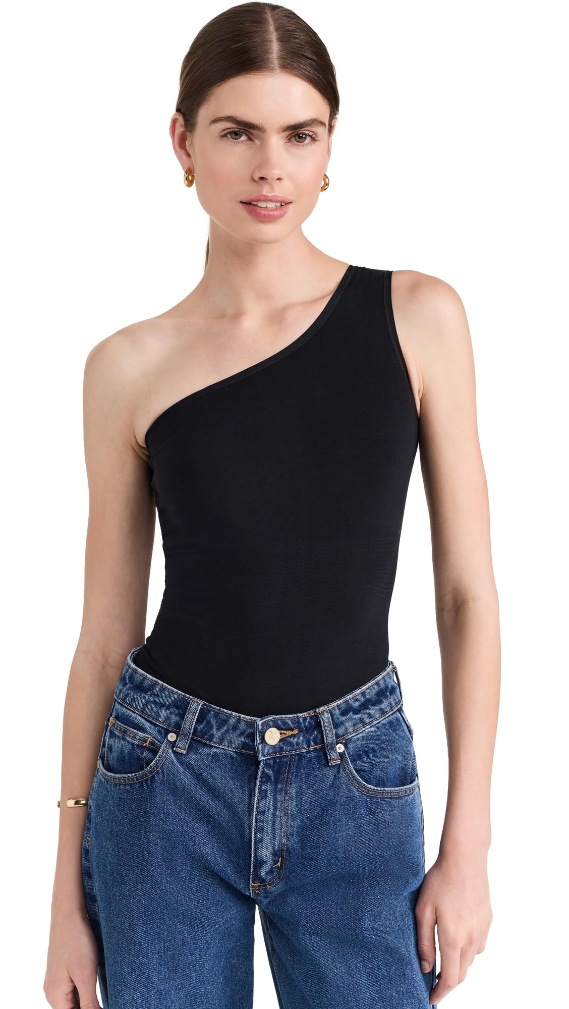 YummieWomens One Shoulder Shaping Thong BodysuitOne Shoulder Shaping Thong Bodysuit