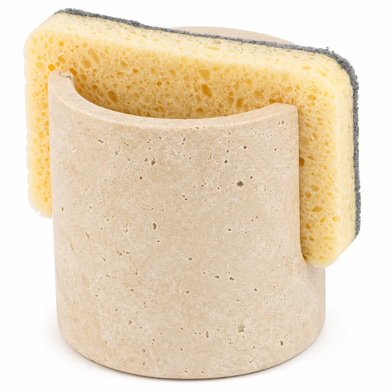 Natural Marble Sponge Holder - Elegant Sink Caddy -1