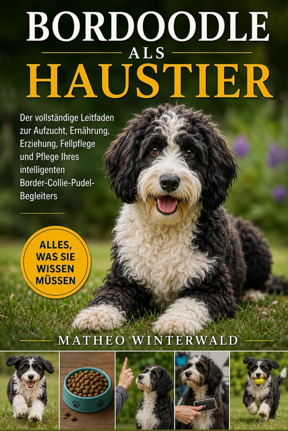 BORDOODLE ALS HAUSTIER: Der vollständige Leitfaden zur Aufzucht, Ernährung, Erziehung, Fellpflege und Pflege Ihres intelligenten Border-Collie-Pudel-Begleiters