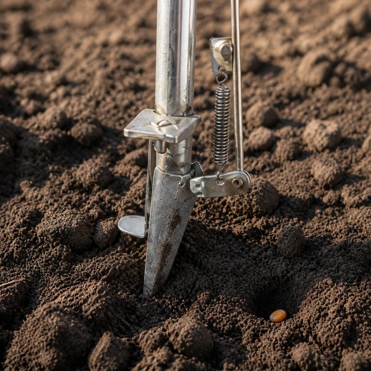 Semoir Manuel Métal Galvanisé Réglable | Construction métal galvanisé, millet, profonur ajustable, pour , , soja, légumes, pour semis, pour ferme