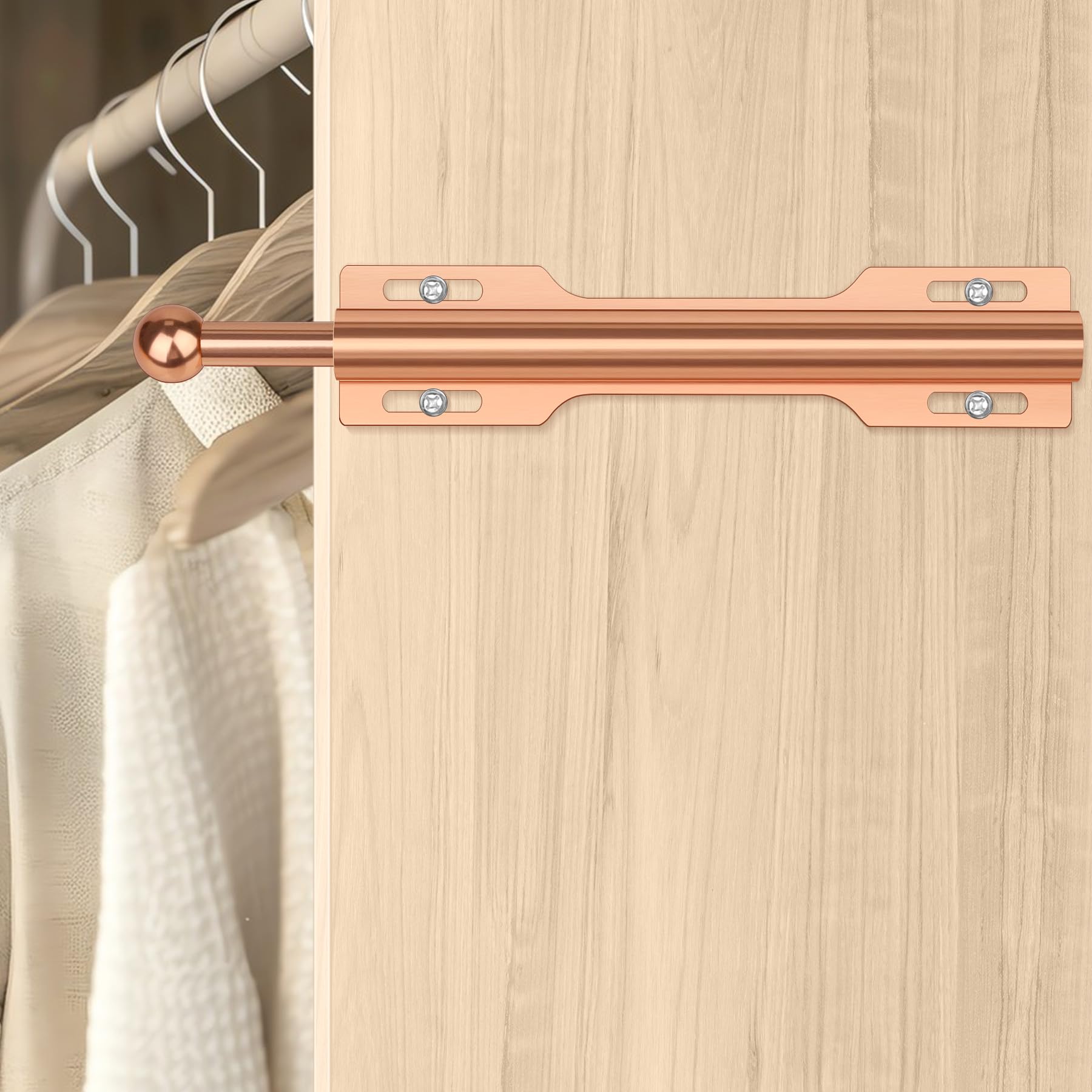 Tenovel Ausziehbare Kleiderstange Für Den Schrank – 35,6 Cm, Rostfreies Aluminium, Mattes Gold, Bis 13,6 Kg Belastbar