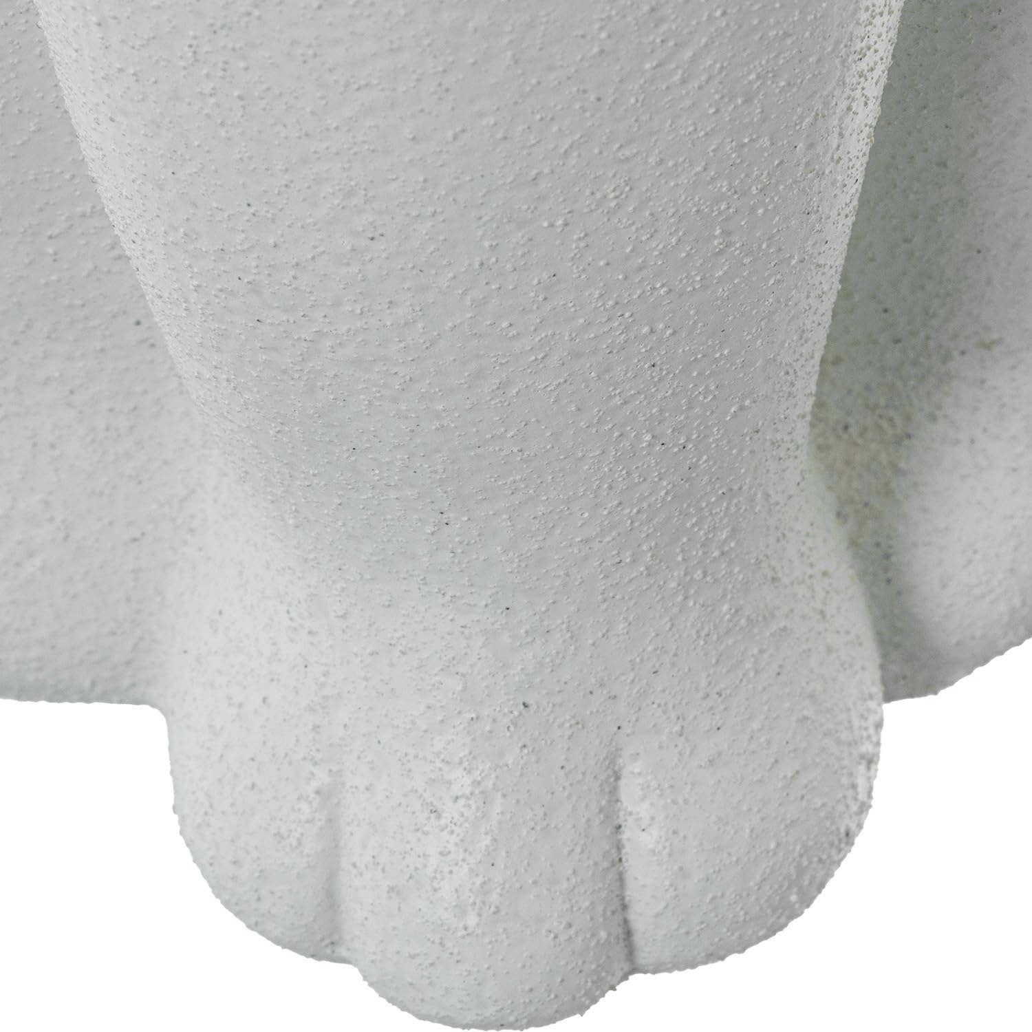 Figura de un Gato Sentado de Ceramica Blanco y Dorado 20x18x51cm