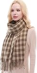 RIIQIICHY Scarf for Women Fall Winter Scarf and Wraps Big Grid Warm Shawl for Cold Weather