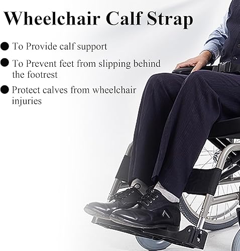 Miniatura 5 de Cinturón de reposapiés para silla de ruedas - Correa de pierna transportadora - Cinturón de seguridad de piernas ajustables para sillas y sillas de