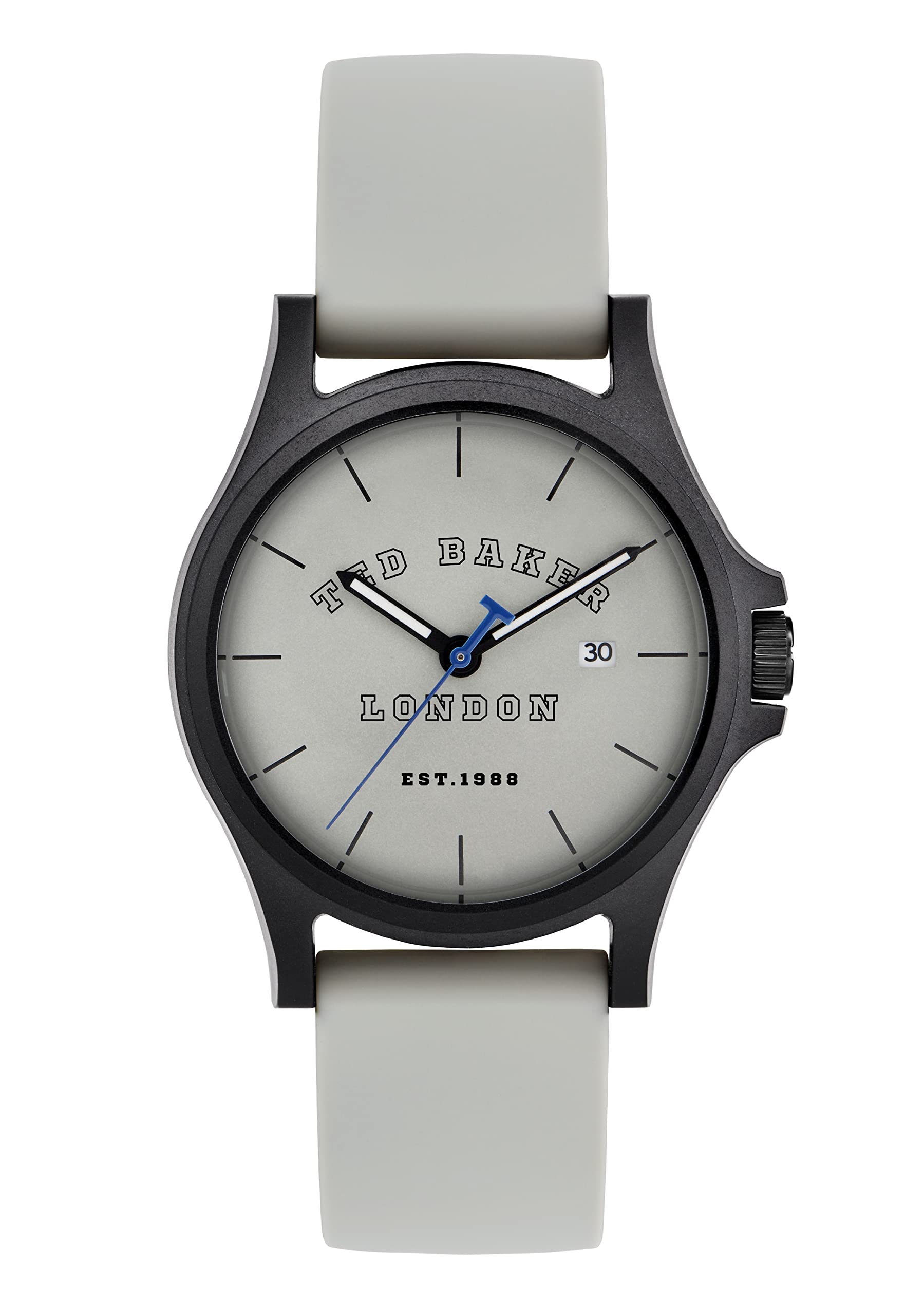 Ted Baker Gents Grey Silicone Strap Watch (Model: BKPIRS3039I)