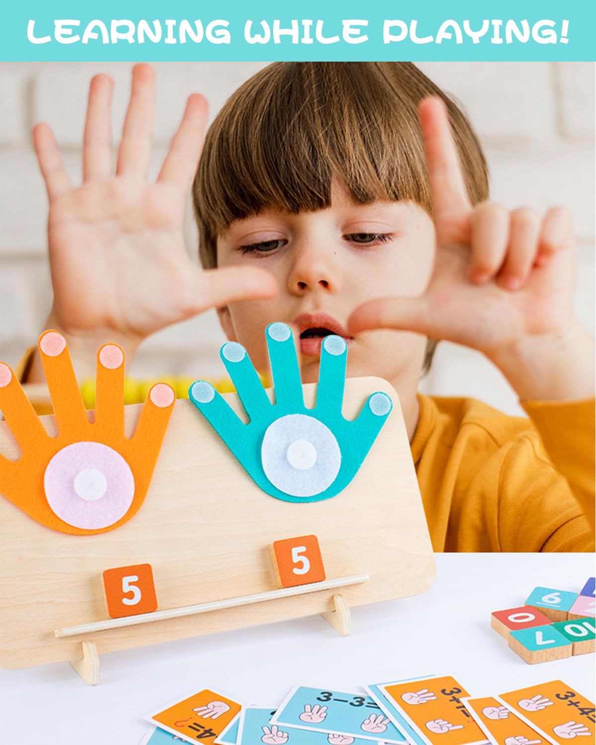 Gioco educativo per pre-scolastici (2-4 anni) : Materiale matematico manipolabile ad valore educativo, cubi per il conteggio, gioco Montessori per ragazzi/ragazze (3-5 anni) – Regali di compleanno