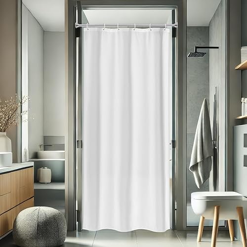 Miniatura 23 de AooHome - Forro para cortina de ducha, Tela, Gris claro Gris claro,Azul,Chocolate,Gris Oscuro,Azul marino,Beige Sólido,Blanco