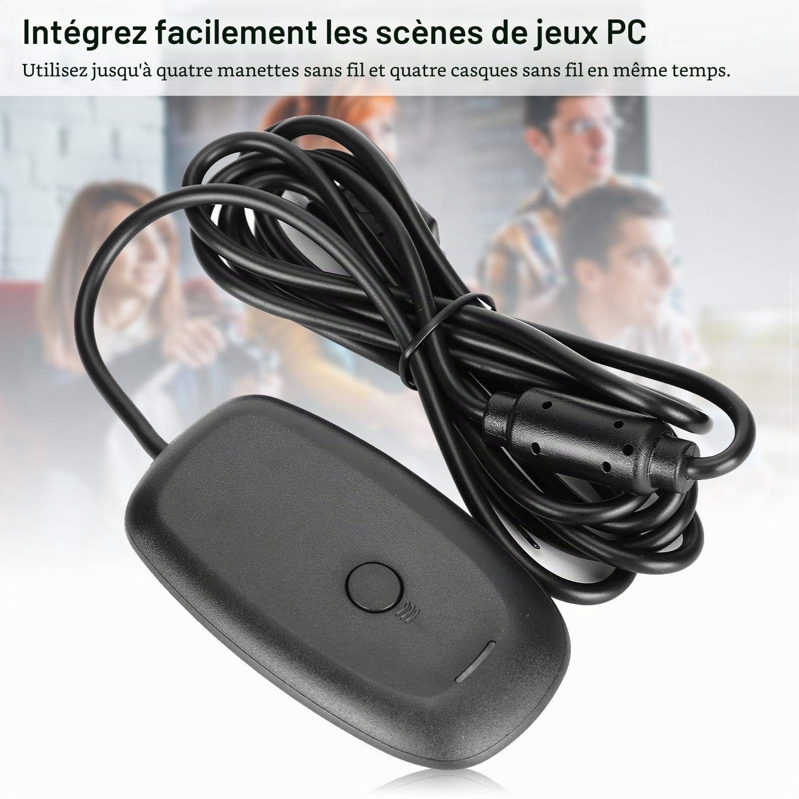 Console d'adaptateur de contrôleur de Jeu sans Fil pour récepteur PC pour Microsoft Xbox 360