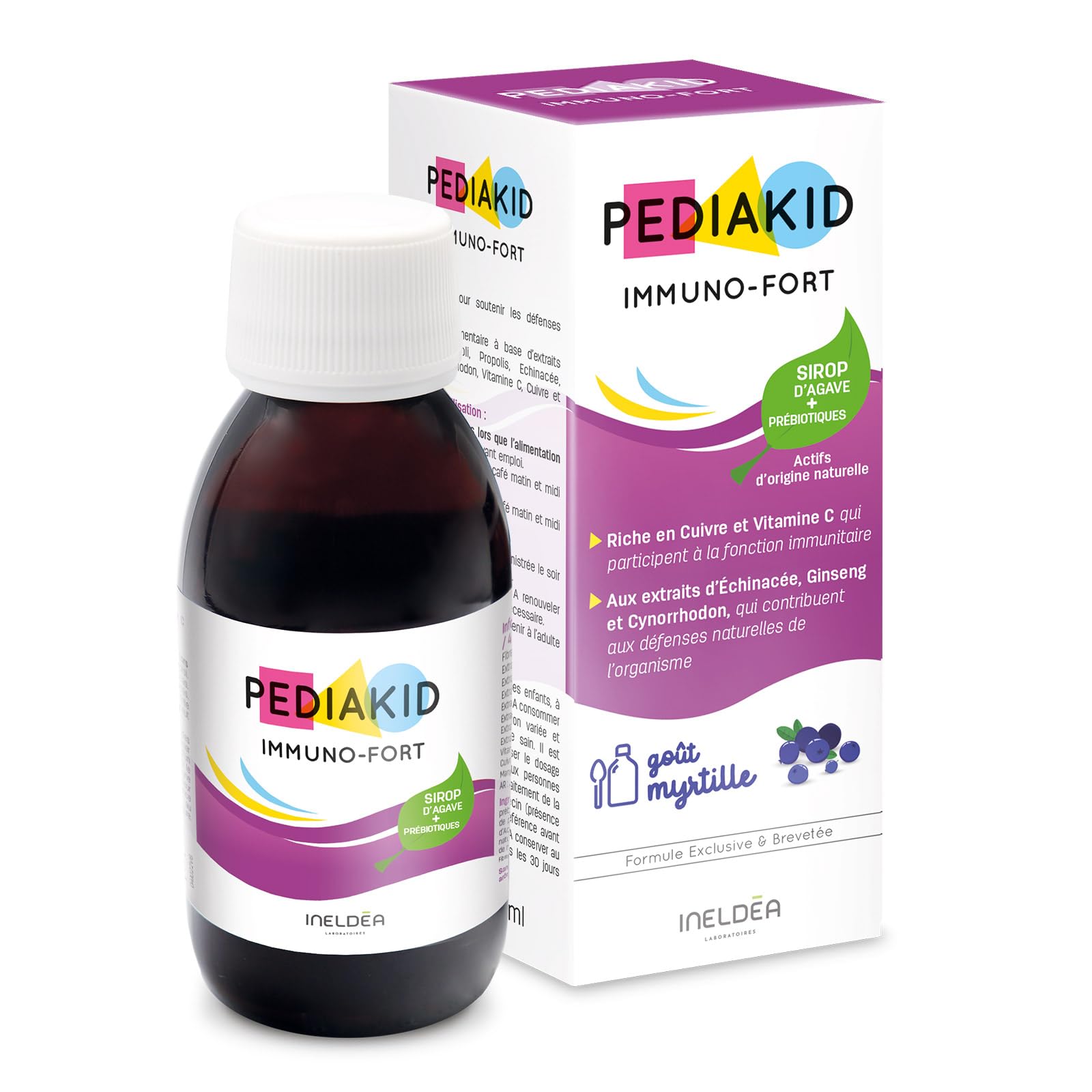 PEDIAKID - Cure Maxi Défenses- Immunité Enfant, Probiotique Flore Intestinale Enfant - Complément Alimentaire & Vitamine D3 - Soutien de l'immunité et du capital osseux - Actifs d'origine Naturelle