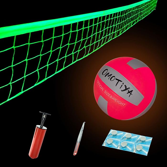 Buy OMOTIYA Light Up Volleyball Set, Glow in The Dark Volleyball Online