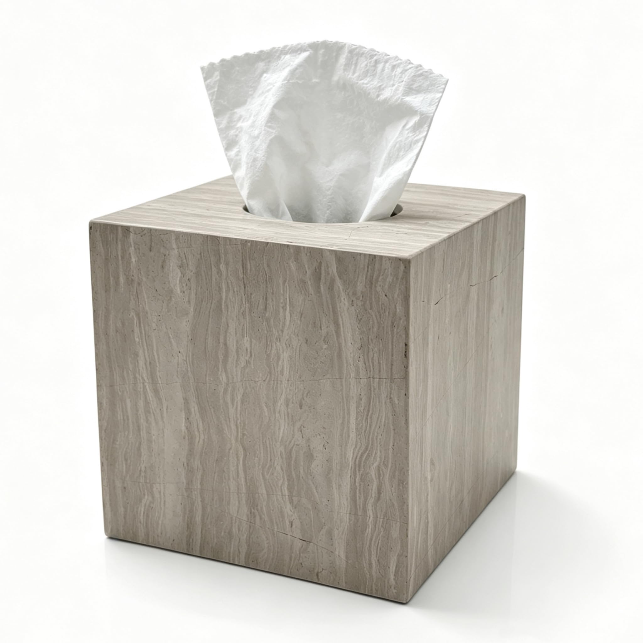 Natural Marble Square Tissue Box Holder Cover for Bathroom