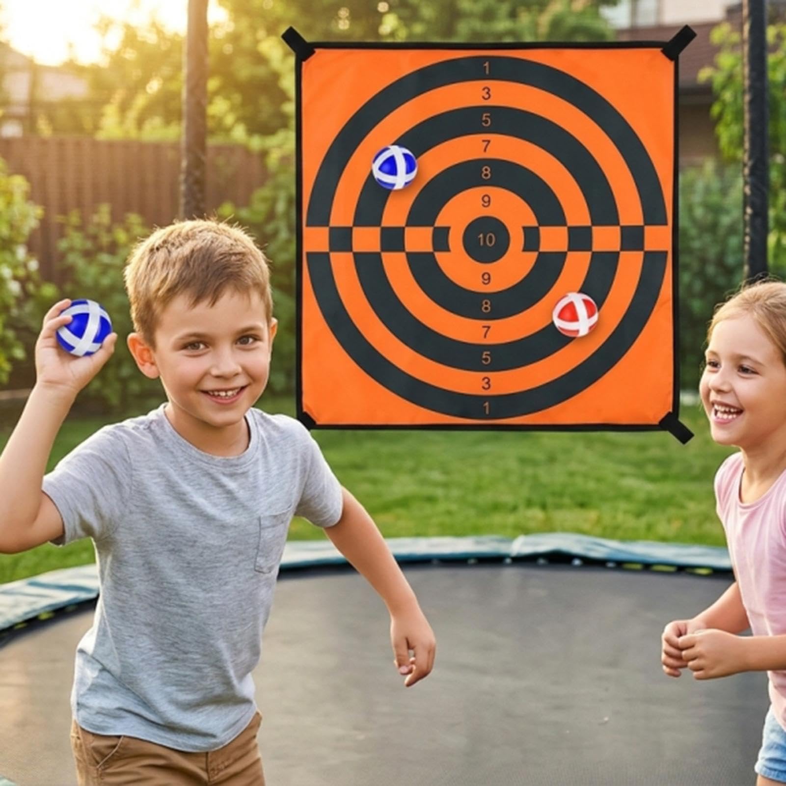Jeu de fléchettes pour trampoline, adhésifs universels amusants et interactifs, accessoires de trampoline pour , pour maison, intérieur, extérieur, jardin, parc, fête, anniversaire, club