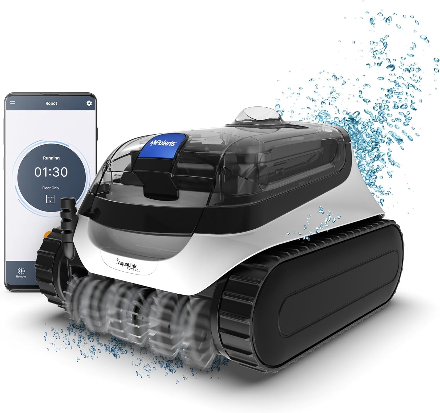 PCX 868 iQ Smart Robotic Pool Cleaner for In-Ground Pools up to 50ft, Smart App Control, Large Filter Canister, and Easy Lift Removal System