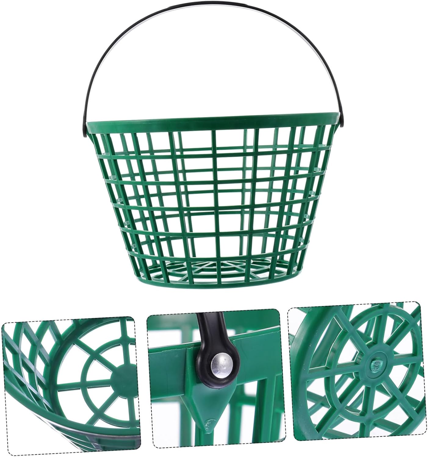 Toyvian Golf Ball Range Basket Handle Nylon Ball Bucket for Storage Sturdy Carrying Container for Practice and Training for Golfers