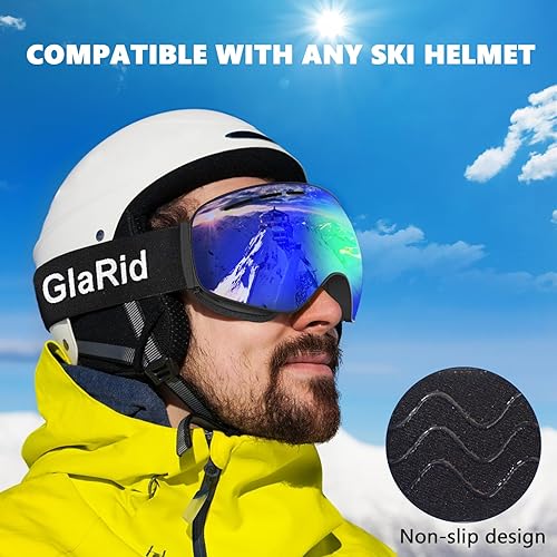 Miniatura 7 de GlaRid OTG Ski Goggles PRO, Frameless 100% UV Protection Anti Fog Ski Goggles Men, Snowboard Goggles MenWomenAdultYouth