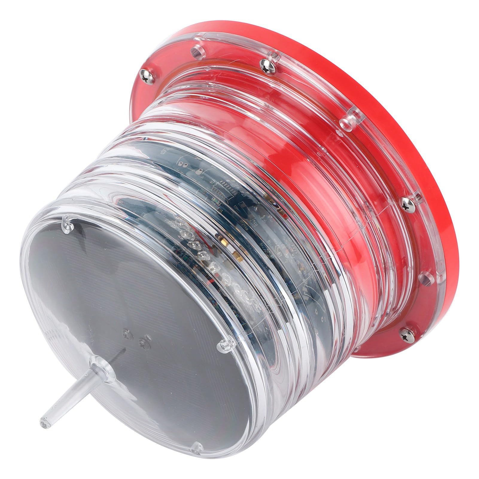 Balise lumineuse à énergie solaire, lampe flottante clignotante à LED, feu de navigation IP68 pour bateau marin, avec panneau solaire à haute efficacité et visibilité à 360 degrés