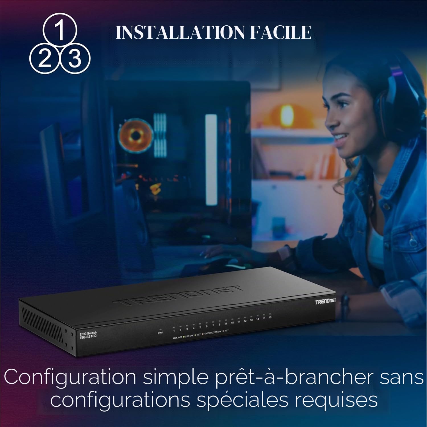 Trendnet 16-Port Unmanaged 2.5g Desktop (teG-S3160)