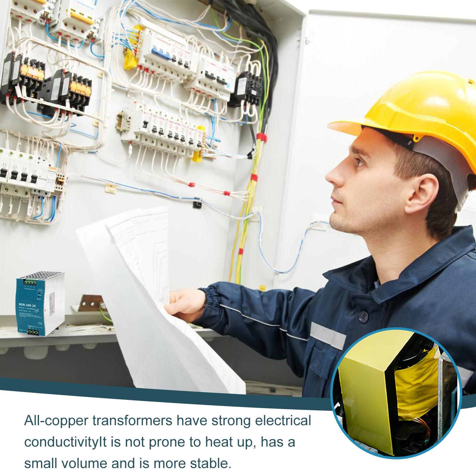 Fuente de alimentación de 24 V, 240 W, 10 A: transformador de 100 – 240 V a 24 V, fuente de alimentación conmutada para automatización industrial, protección contra sobretensiones, sobrecargas