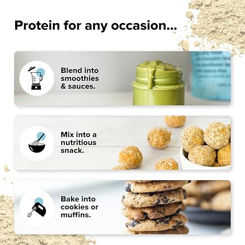 Miniatura 6 de Complement Proteína vegana orgánica en polvo sin sabor (15 porciones) baja en carbohidratos, baja en calorías, sin azúcar, sin soja, sin OMG, sin