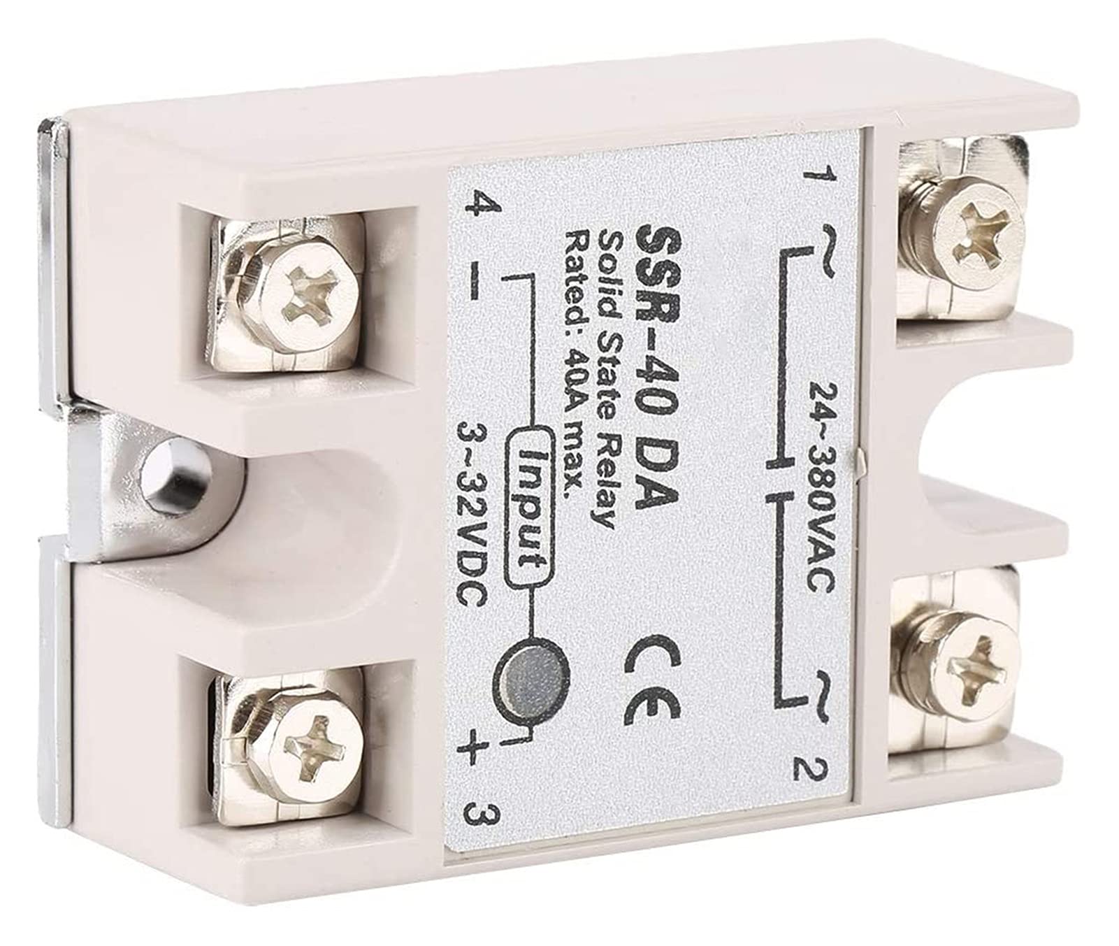 Relé SSR SSR-10DA SSR-25DA SSR-40DA 10A 25A 40A Módulo de estado sólido 3-32V Entrada DC 24-380V CA Relés de salida (SSR-25DA)