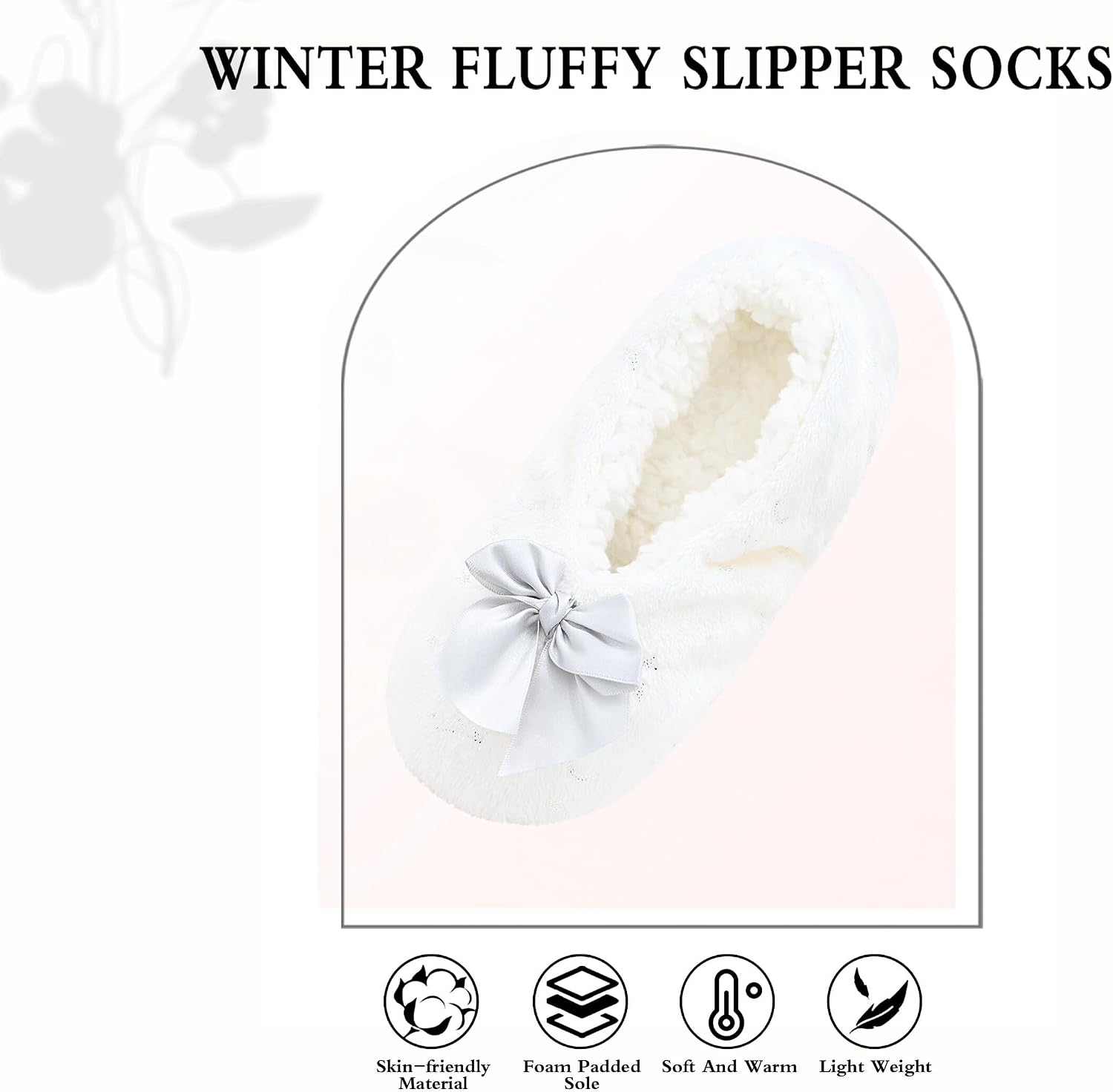 DICUIRD Women’s Slipper Socks with Non-Slip Grippers Warm House Slippers