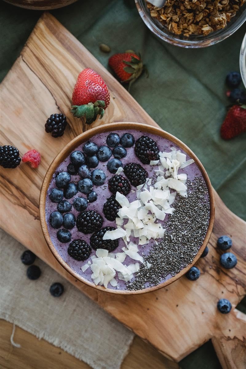 Caramanfruit Heidelbeeren-Frucht-Püree - 4x 1kg - fruchtig süße Blaubeeren, Heidelbeer-Püree, frei von Farb- und Konservierungsstoffen, für Cocktails, Porridges, Smoothies, Blaubeerkuchen, Muffin