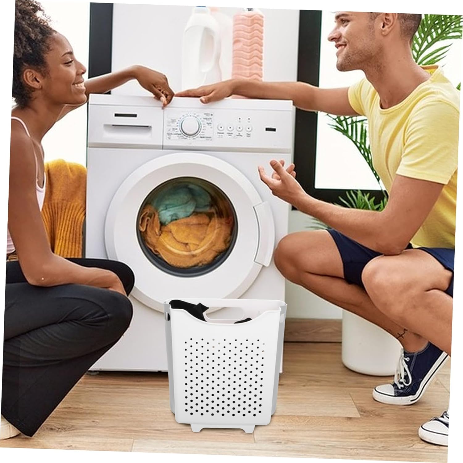 Wall Mounted Foldable Laundry Basket Space Saving Collapsible Hanging Hamper for Dirty Clothes Multifunctional Storage Container for Bathroom and Washroom Organization