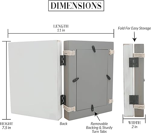 Miniatura 3 de Pavilion Gift Company - I Always Wished For A Grandma Like You - Marco de fotos familiar de madera autónomo, casa de campo retro envejecida, para
