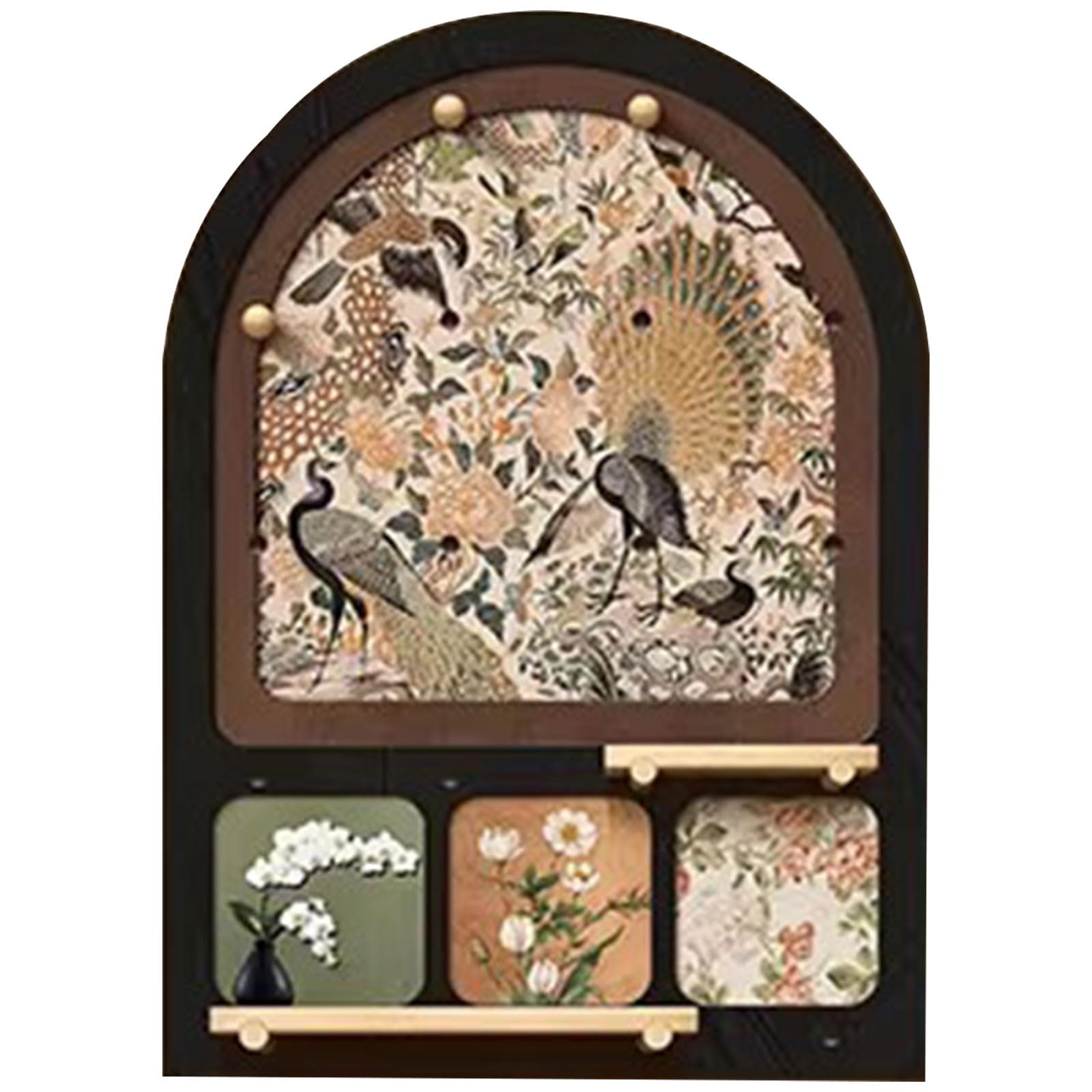 Europäisches Werkzeugaufbewahrungs-Pegboard, Pfauen-Blumen-Eingangsdekorationskunst, Für Garage