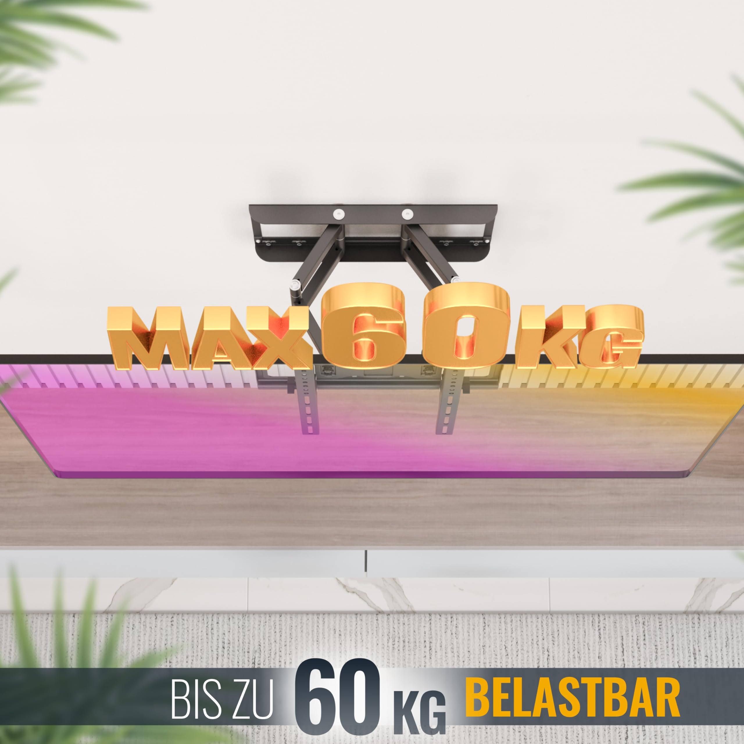 RICOO TV Wandhalterung Fernseher Halterung S1144 für 40–65 Zoll schwenkbare & neigbare Fernsehhalterung VESA 400 x 400 für flach & Curved Wandhalter bis 60 kg