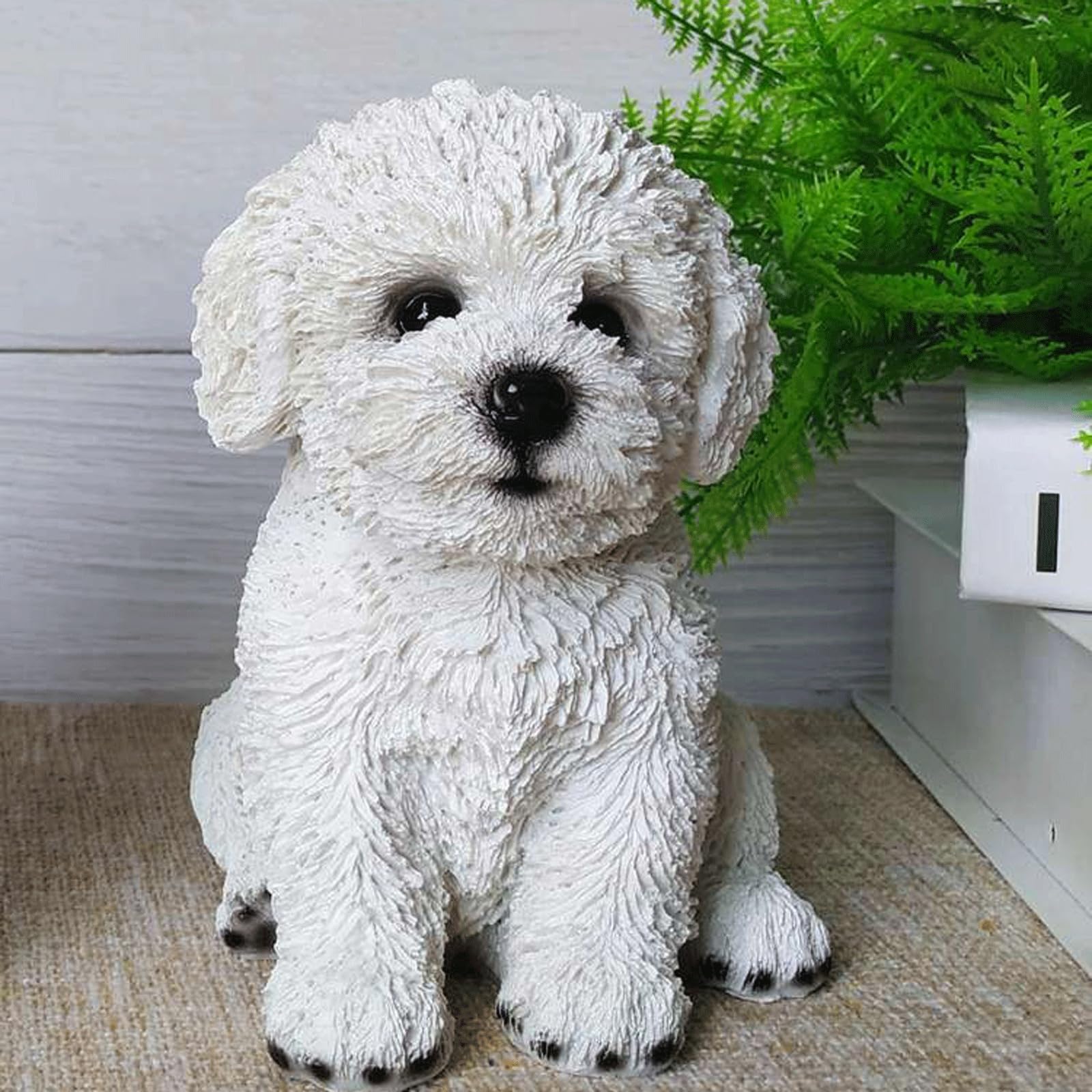 Amazon.co.jp: 白いビションフリーゼ犬の像 - モダンな家の装飾や