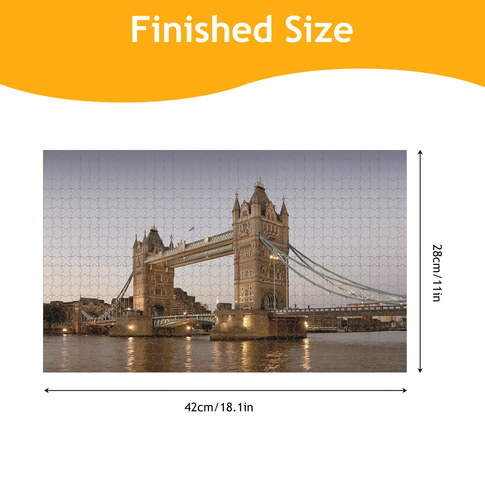 2 Pcs 1000 Piece Jigsaw Puzzles, London Tower Bridge & Aegean Sea Themed Adult Puzzles, Family Leisure & Travel Gift Set - Image 3
