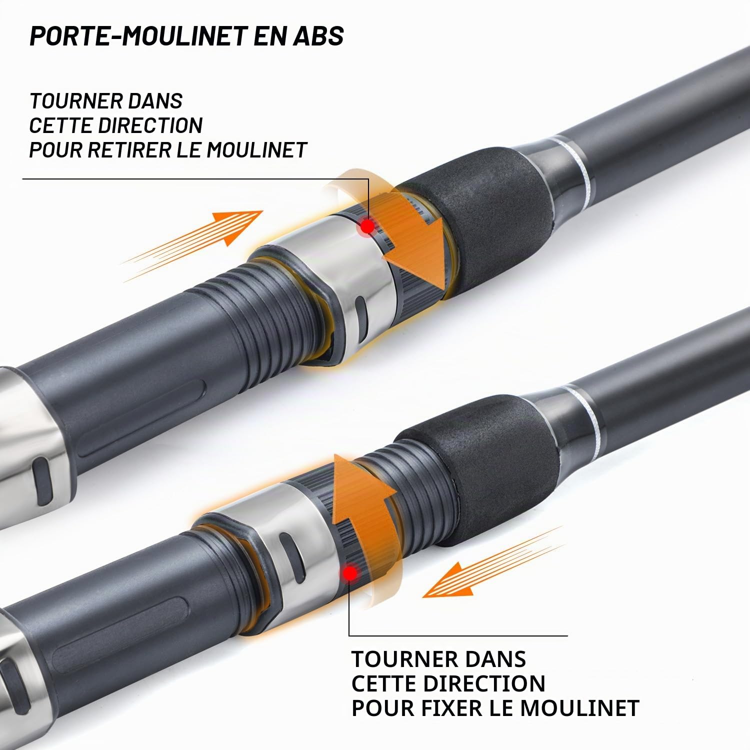 Sougayilang Canne à pêche télescopique en fibre de carbone 3,6 m 3,9 m 4,2 m