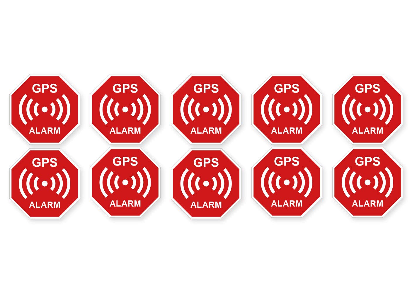 Aufkleber Gps überwacht GPS-gesichert Aufkleber, Wetterfest Und UV-beständig – Premium-Warnaufkleber Für Fahrzeuge Und Geräte Gps Tracker Aufkleber