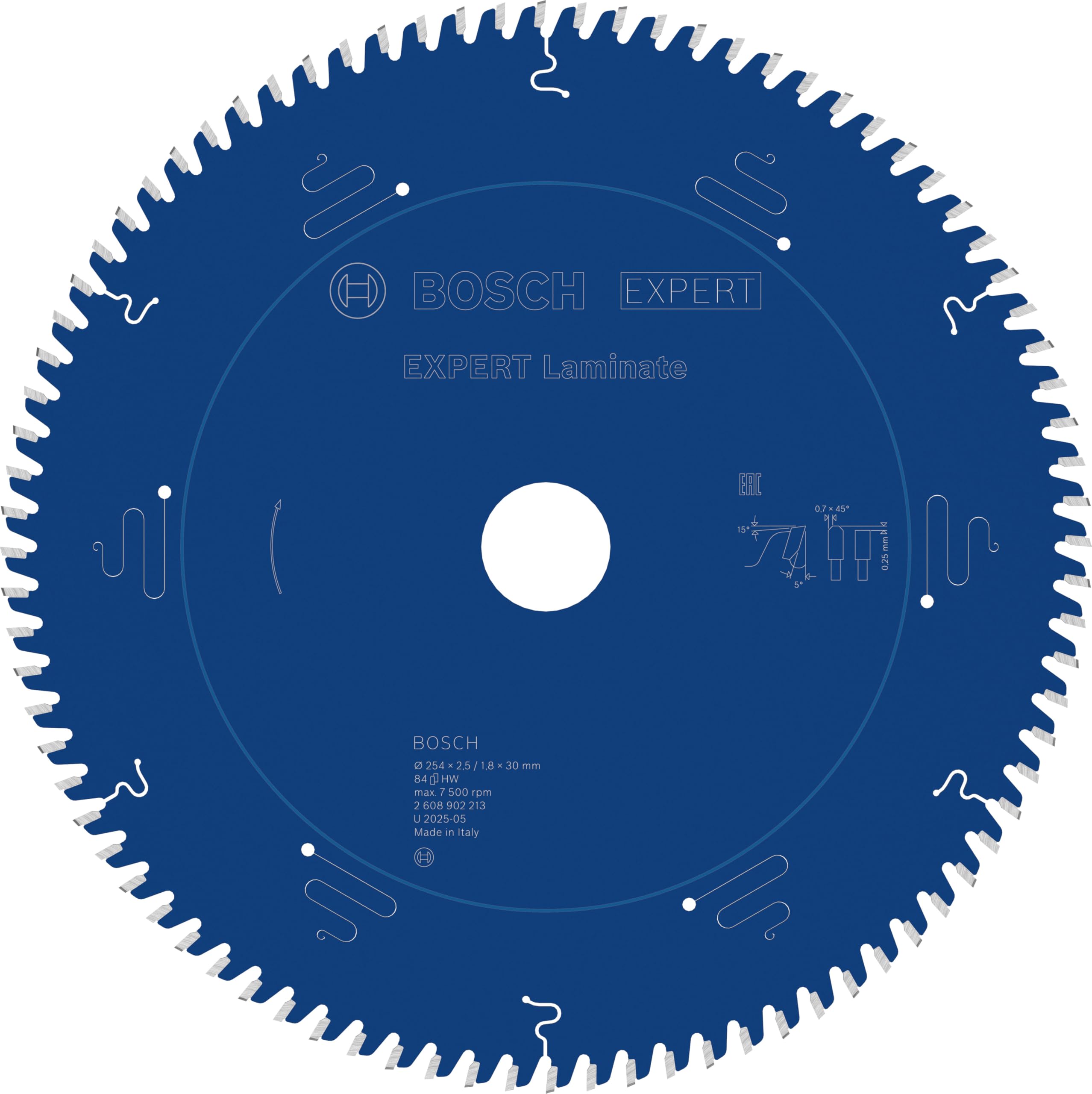 Bosch 1x Tarcza pilarska EXPERT Laminate Corded przewodowych ukośnic (do Laminat, Ø mm, Professional Akcesoria Przewodowa ukośnica tarczowa)