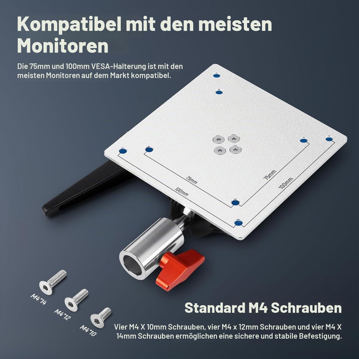 NEEWER Monitor Halterungsadapter mit VESA Mount, Aluminiumlegierung, MA001